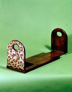 19世紀半ばのブックエンド（真ちゅうを追ったマホガニー）